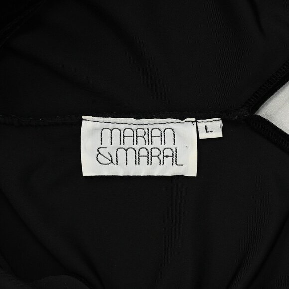 Vintage 90s Black Velvet MARIAN & MARAL Sleeveless Mini Dress - L - Picture 5 of 7